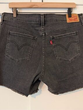 Levi's Women's Charcoal Black Denim Cutoff Shorts Size 33